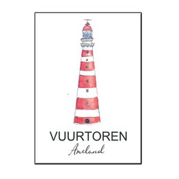 A6 CITY ICON LIGHTHOUSE AMELAND CARD