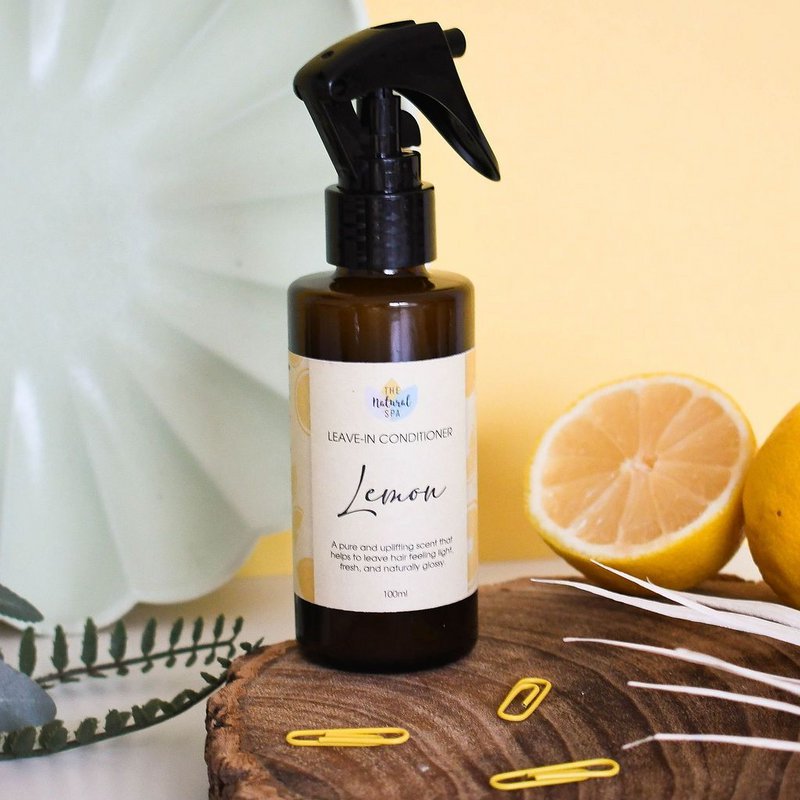 Zitronen-Leave-In-Conditioner | Nachfüllflasche | Natürliche Haarspülung für trockenes, strapaziertes und krauses Haar | Leichte vegane Haarpflege für alle Haartypen
