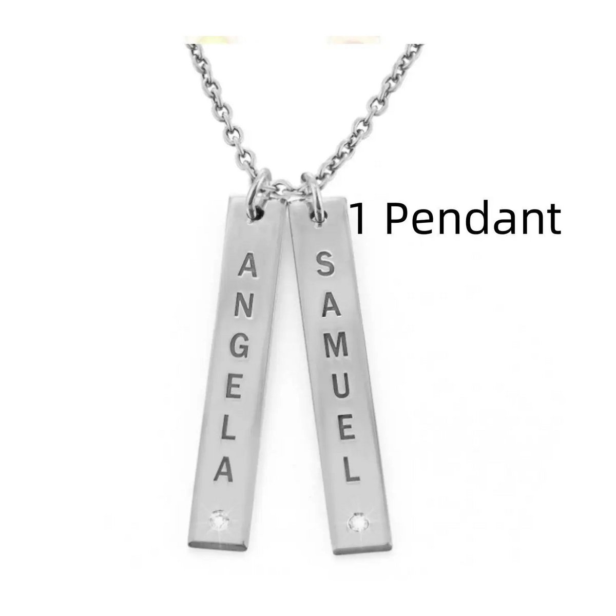 Collier vertical personnalisé, cadeau de la fête des mères