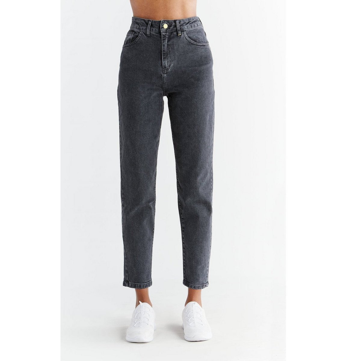 WN1010-145 | Damen Mom Fit – karbonowo-szary