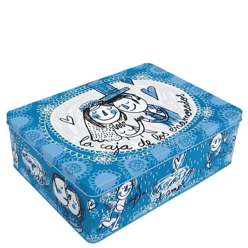 Scatola di metallo "la caja de los enamorados"
