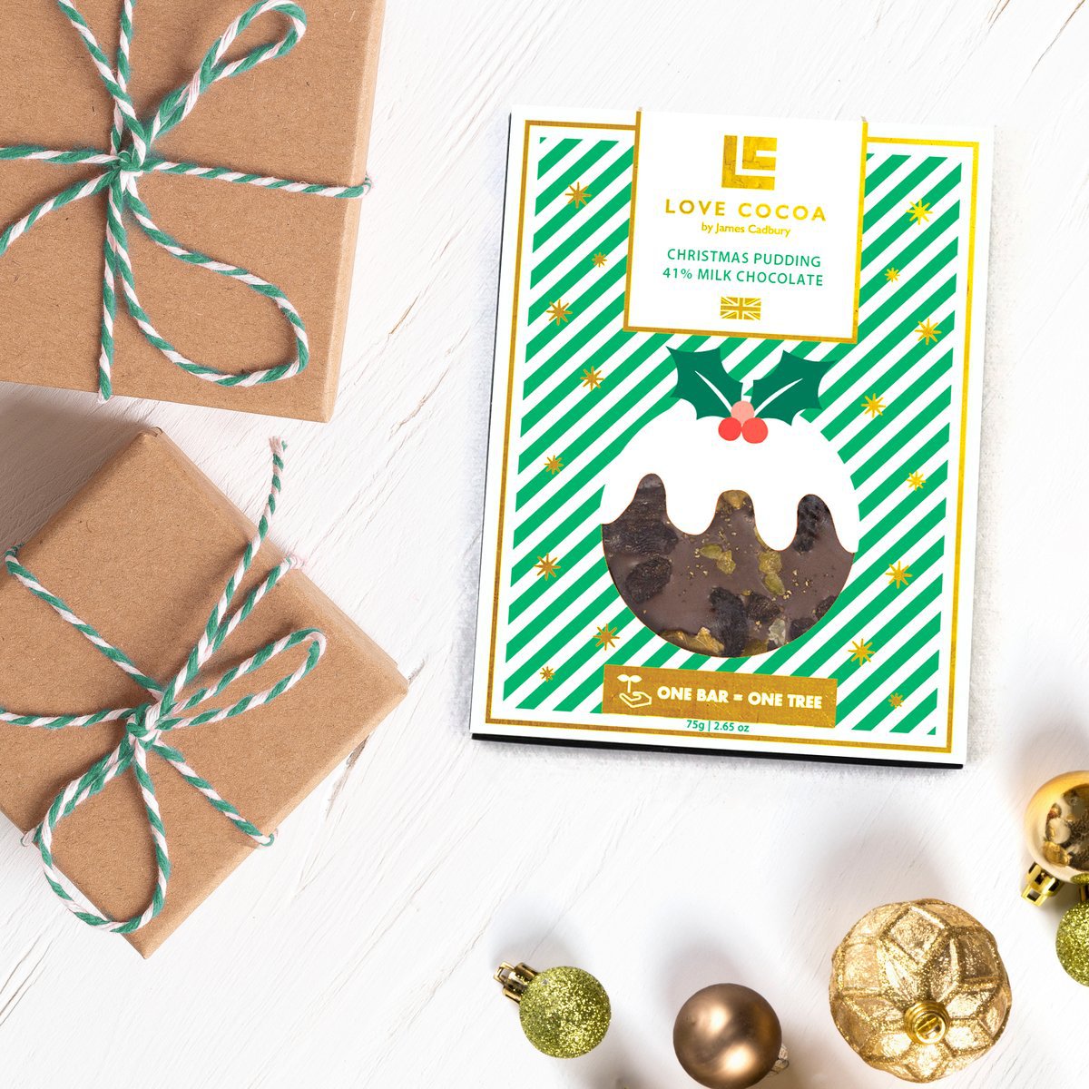 Christmas Pudding Milk Chocolate Bar