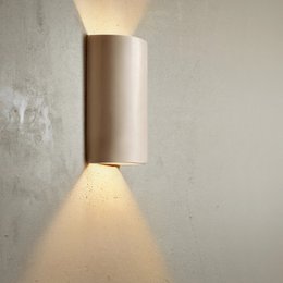 Keramikwandlampe - mattes Taupe