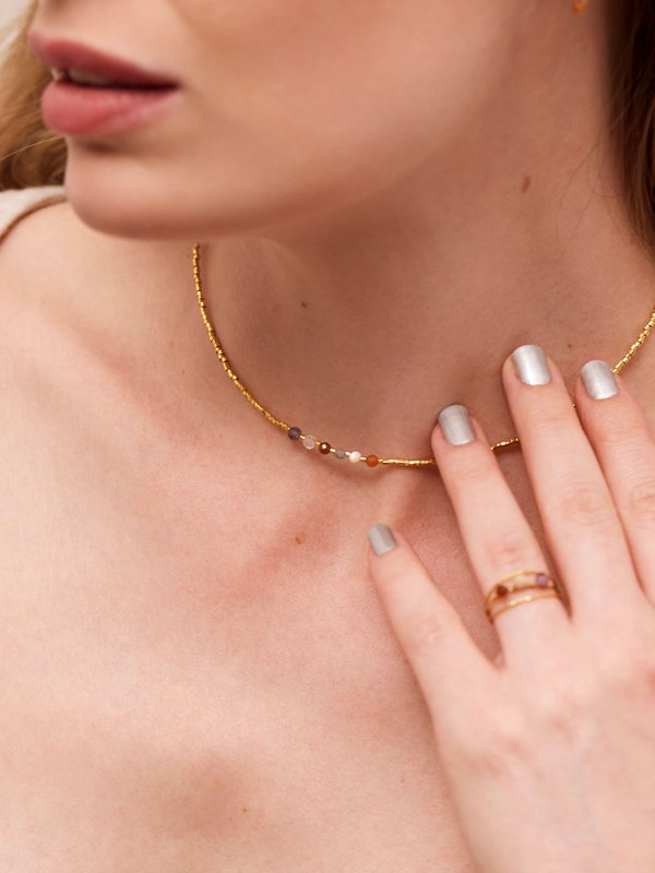 Collier Spark Agate