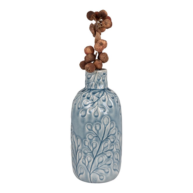 Vase - Blue, Ceramic, 12x26cm