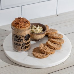 Nachfüller für Bio-Brotbackmischung im Glas "Kastanien im Hanfglück" (600 g)