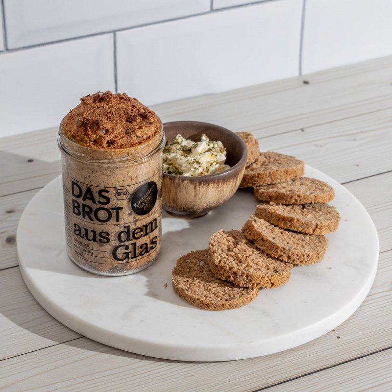 Nachfüller für Bio-Brotbackmischung im Glas "Kastanien im Hanfglück" (600 g)