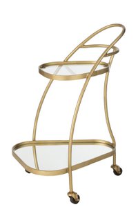 J-Line trolley Triangular - metal/mirror - gold