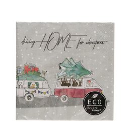 Boltze Home Napkins Christmas Camper 33cm