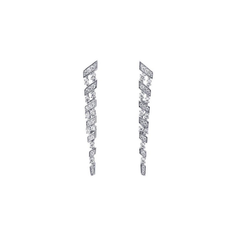 Fifth Avenue Long Drop Earring - Silber