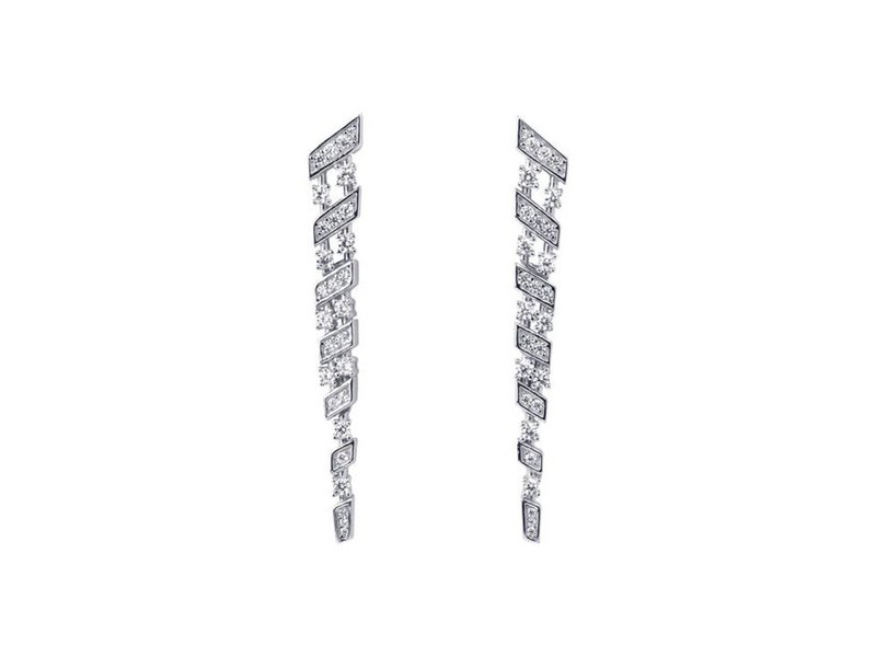 Fifth Avenue Long Drop Ørering - Silber