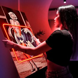 Marilyn Wave Kanagawa | LED -Wandkunst