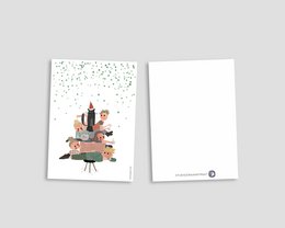 postcard - series 'christmas'- 'family tree'