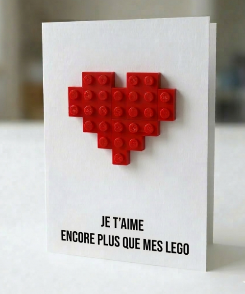 Te amo más que una tarjeta postal Lego – Ladrillos de construcción LEGO