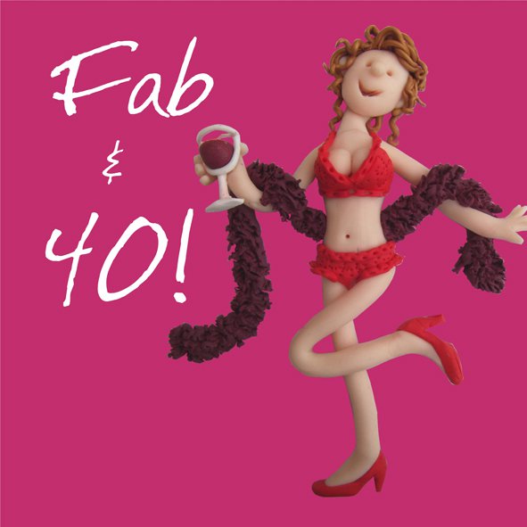 Biglietto di compleanno Fab & 40 anni numerato