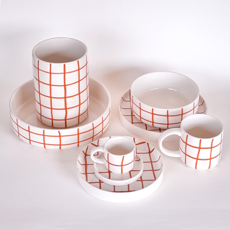 Becher Grid – cotto orange