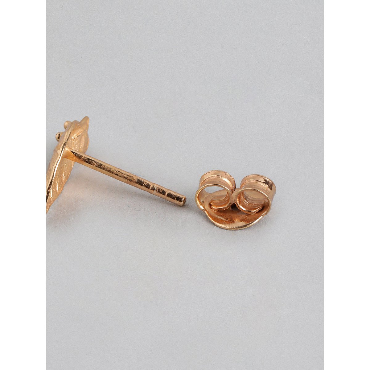 Stud Earrings | CZ Leaf Petite Sterling Silver 18kt | Gold