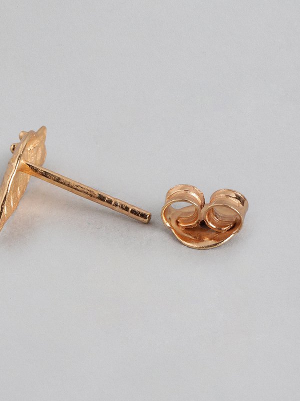 Øreringe | CZ Leaf Petite Sterling Sølv 18kt | Guld
