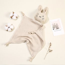 Cuddle paño bebé | Chupete Pañuelo Bebé | ¡Consejo de regalo de maternidad! | Abrazo de bebé | beis | Gris pardo