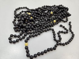 Collar de ámbar negro hecho a mano para él o su hombre joyas al por mayor