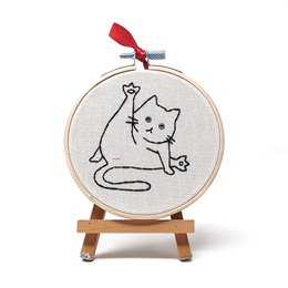 Håndlavet broderikunst - Cats Embroidery Collection 10cm - Gave til katteelskere