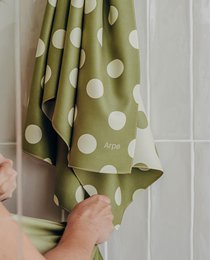 Towel Dots Olive Green