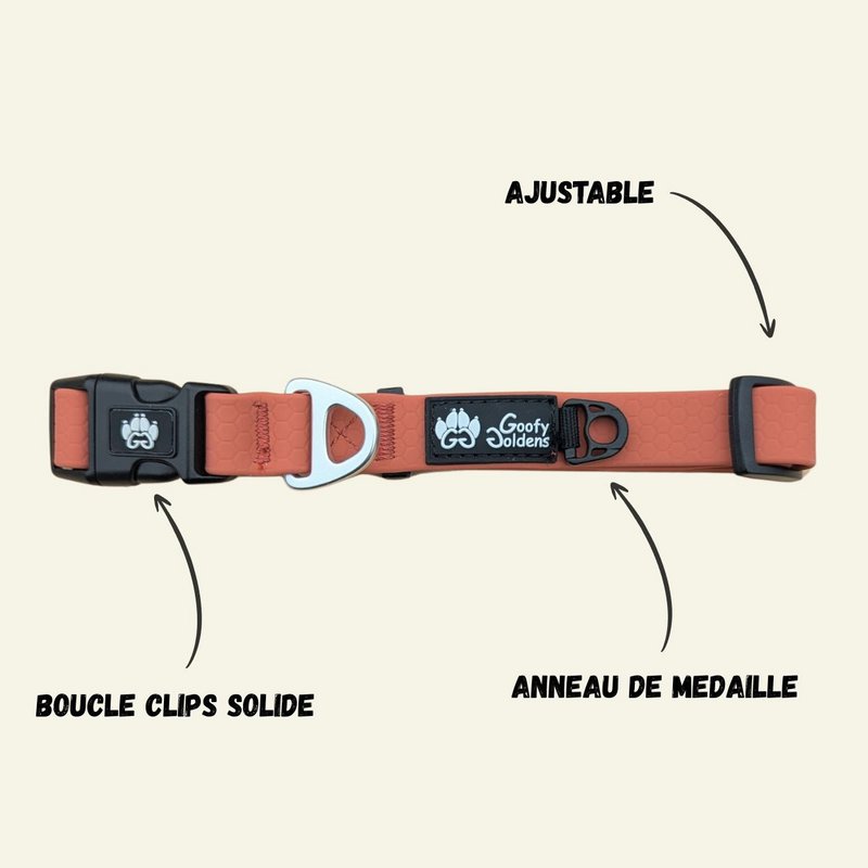 Waterproof collar Ocher