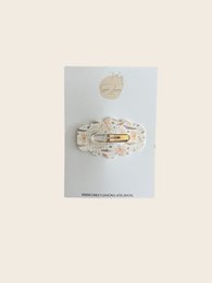 Bubble Hair Clip - Beige blomster