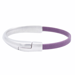 AMACAYACÚ (Silber) Lederarmband mit Magnetverschluss