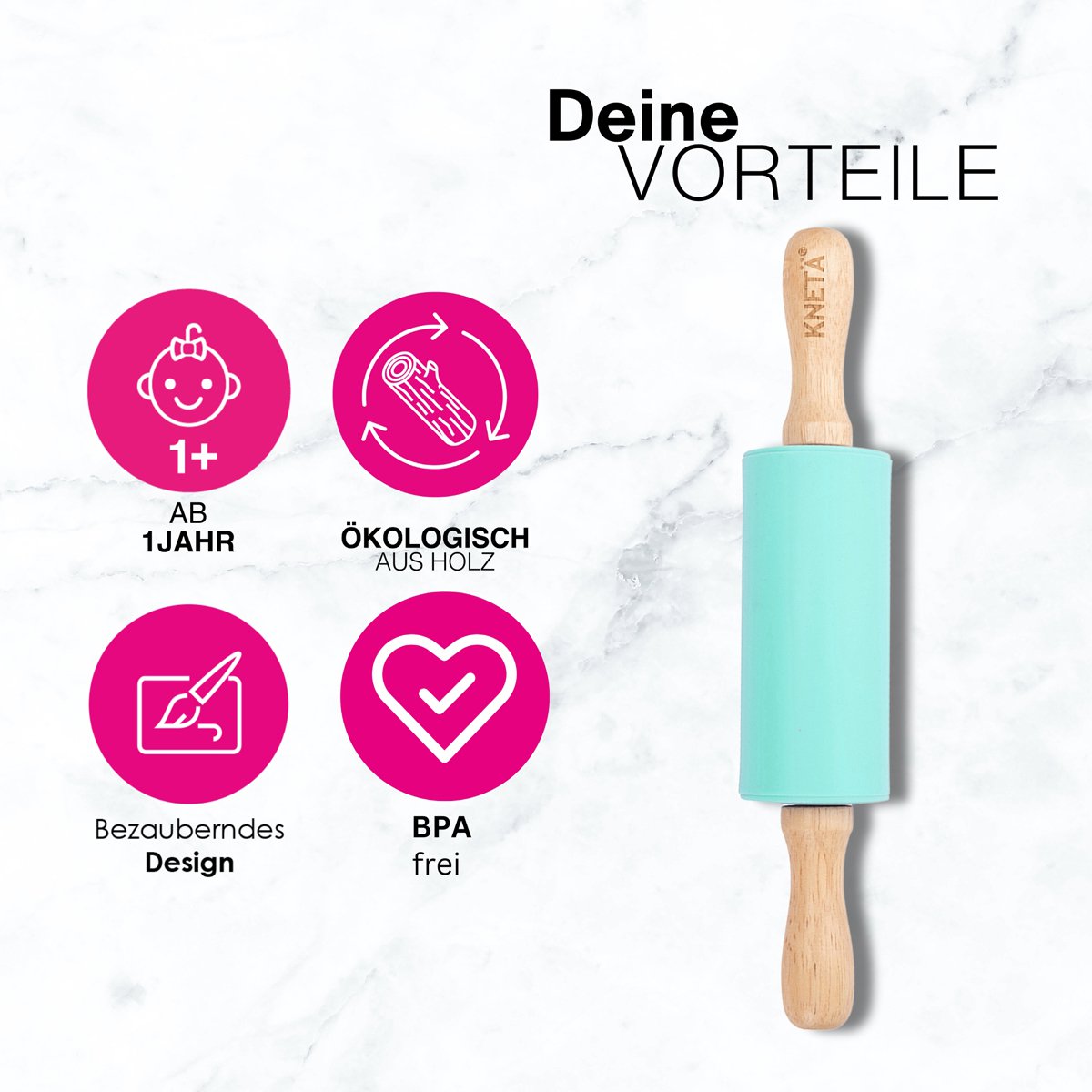 Knetä Silicone Roller - Munt