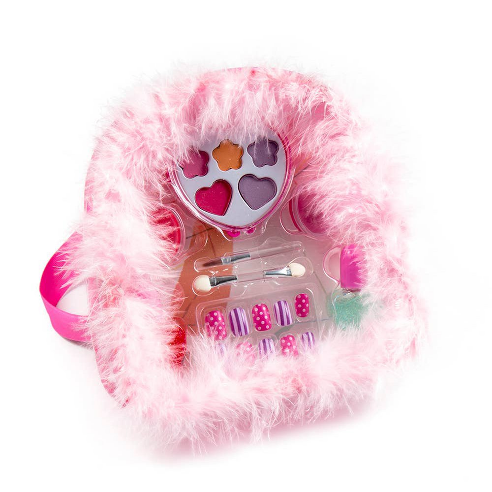 Ensemble de maquillage pour enfants avec sac à dos transparent