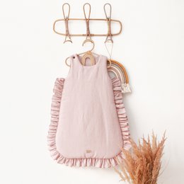 Babyschlafsack aus Leinen mit Rüschen, Babyschlafsack mit Rüschen Sommer 1 TOG, 1,5 TOG, 2,5 TOG