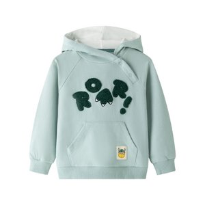 Badstof gebreide hoodie voor babyjongens