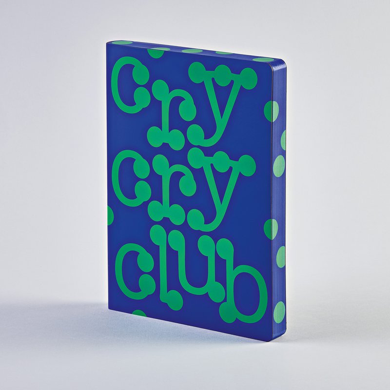 Cry Cry Club - Graphique L | Carnet A5+ | Journal pointillé | Points de 3,5 mm | 256 pages numérotées | Papier Premium 120g | cuir recyclé | produit de manière durable en Allemagne