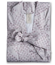 Bademantel Kimono Mesh Mandel