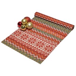 Chemin de table en tricot de Noël