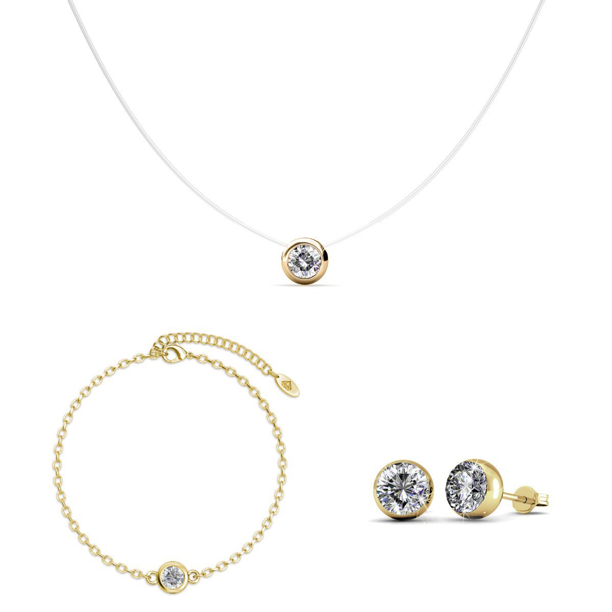 Mondset - Gold und Kristall