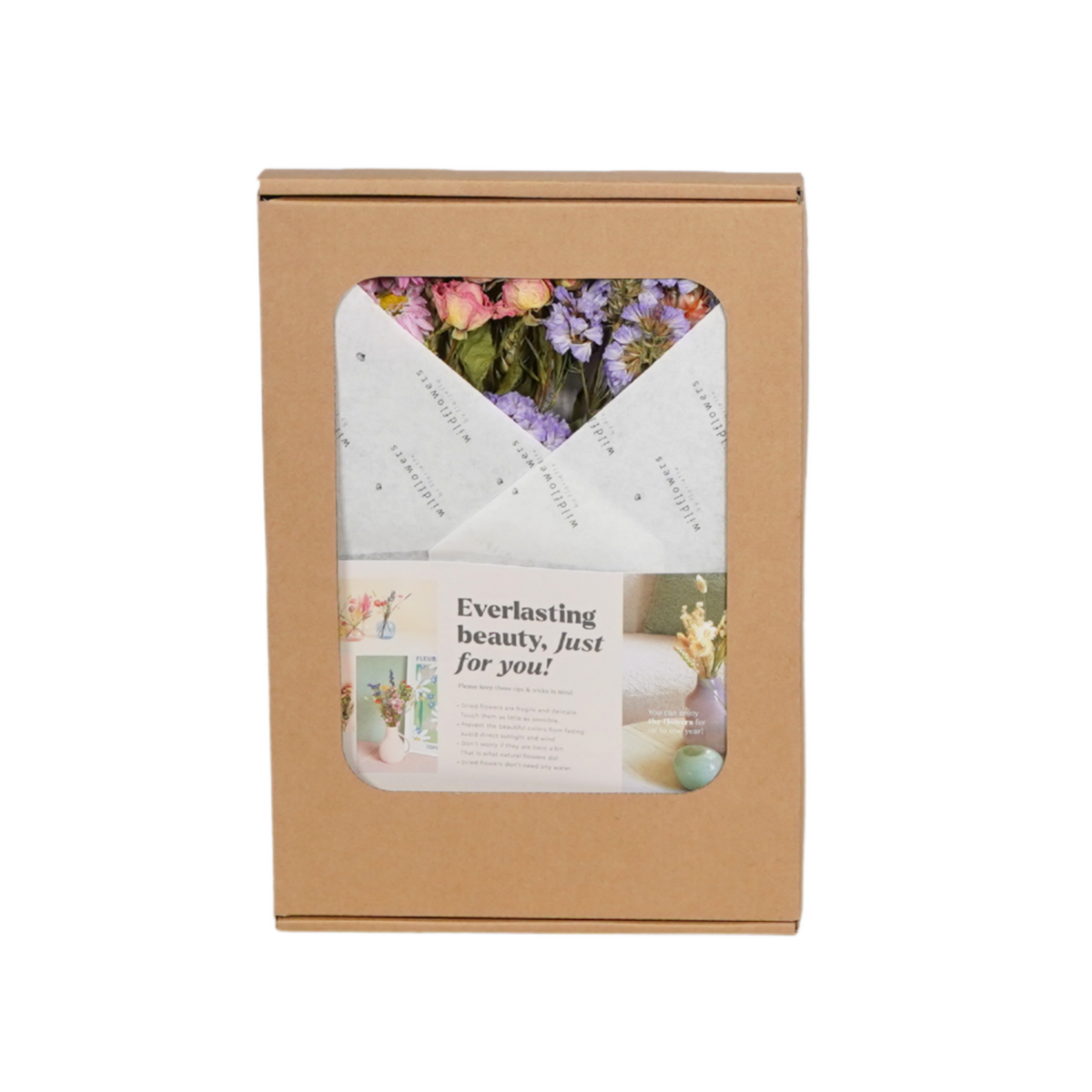 Giftbox - Dried Flowers in Letterbox - Pink