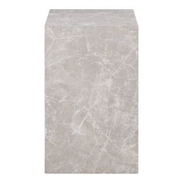 Prager Beistelltisch – Marmor, Holz, 30 x 30 x 50 cm