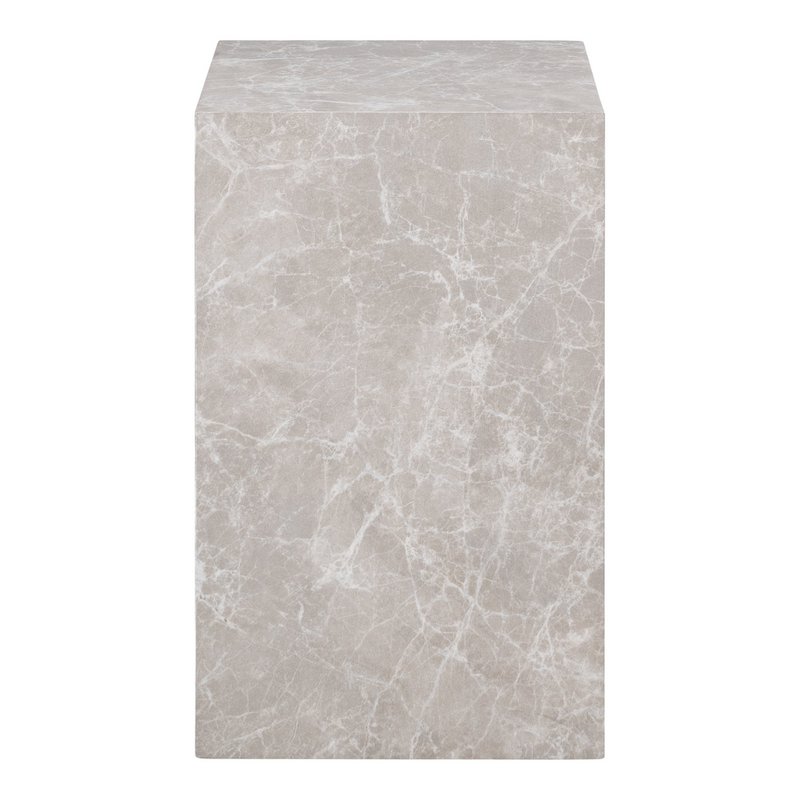 Prager Beistelltisch – Marmor, Holz, 30 x 30 x 50 cm