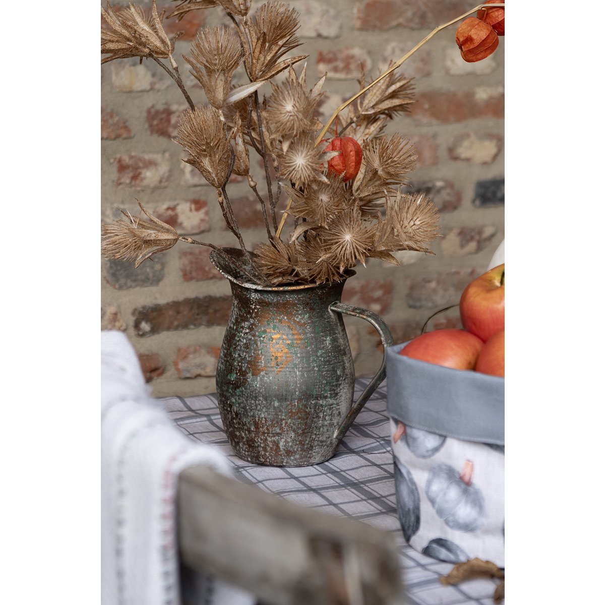 Decoration Can 19x13x19 cm Gray Metal Garden Decoration
