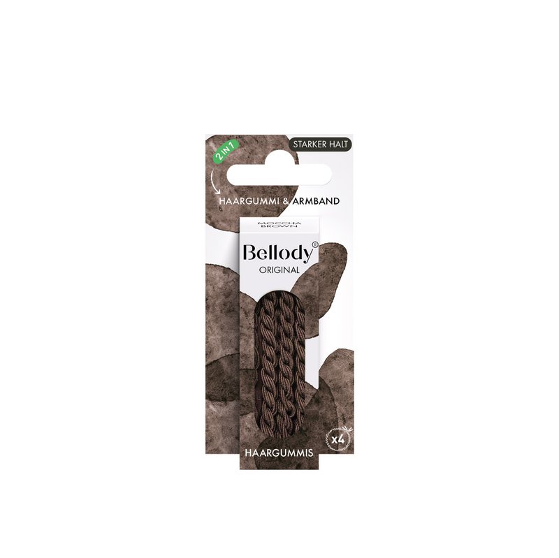 Elastici per capelli marroni - Bellody®(4 pz.) - Eleganti elastici per capelli intrecciati