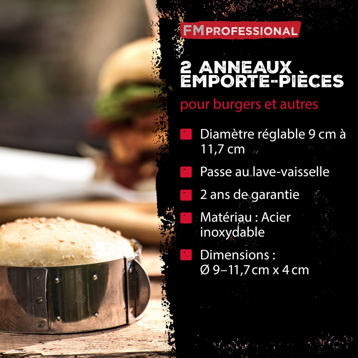 FM Professional Hamburger 2-Piece Set