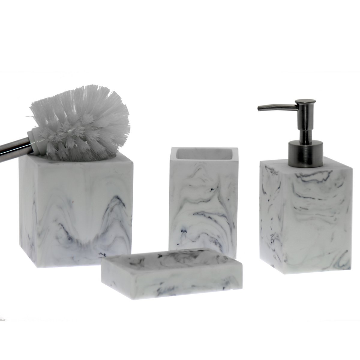 ESCOBILLERO BAÑO ACRÍLICO ACABADO MÁRMOL _9,5X9,5X40CM LL87171