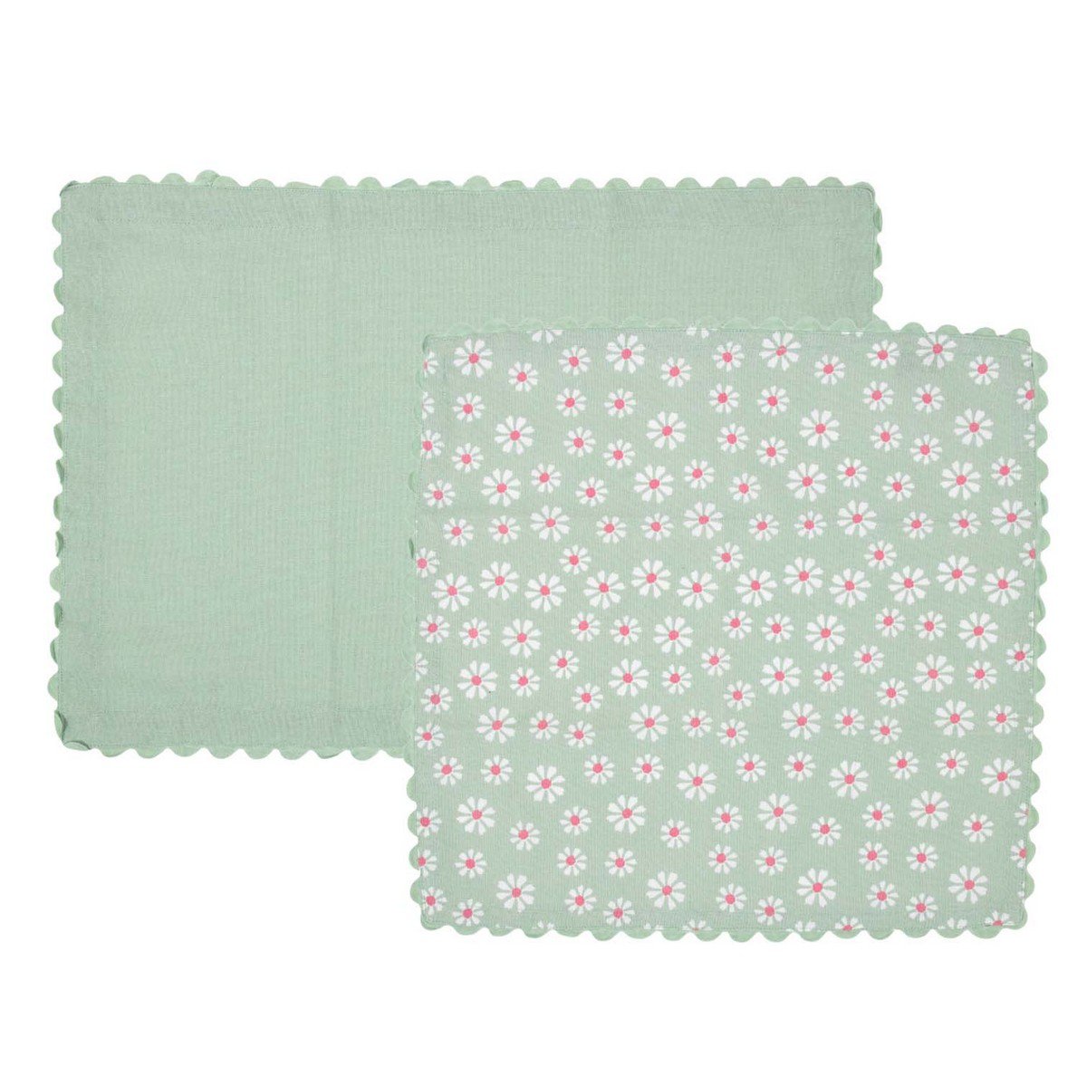 Daisy Flowers Küchenset 35x50/40x40cm grün (8er-Set)