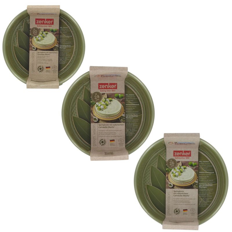 Set de 3 sartenes desmontables 20 cm 24 cm y 26 cm Zenker Green Vision