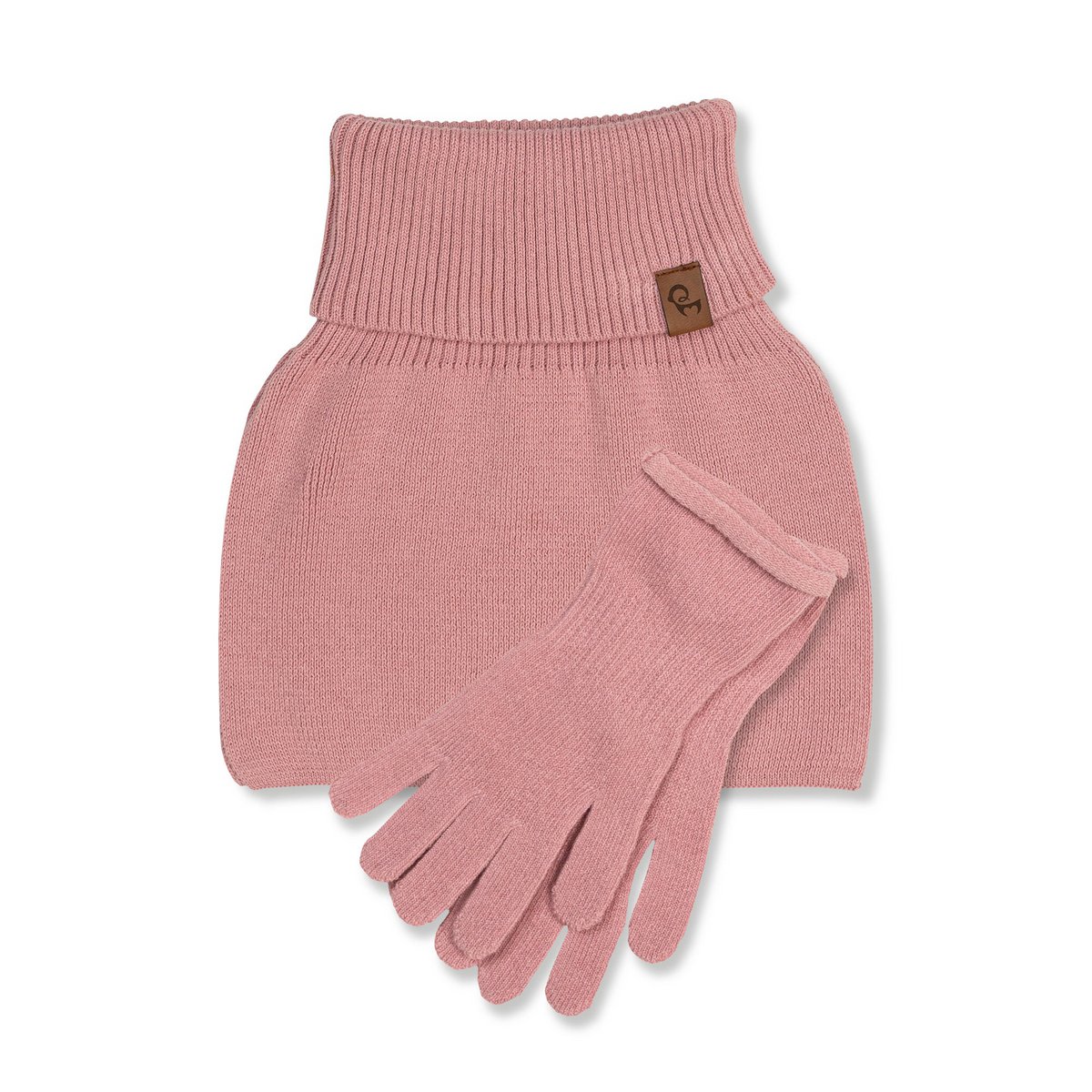 Kids' Knit Dickie & Gloves Knitted Cotton 2-Piece Set