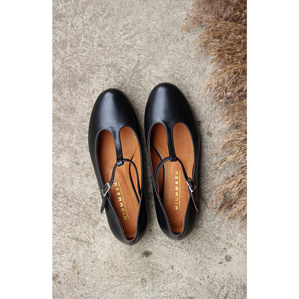 Leren ballerina's - Lotta - Zwart 34-42