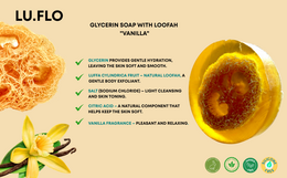 Loofah Glycerin Soap Bar Vanilla – Eksfolierende kropssæbe med naturlig Loofah