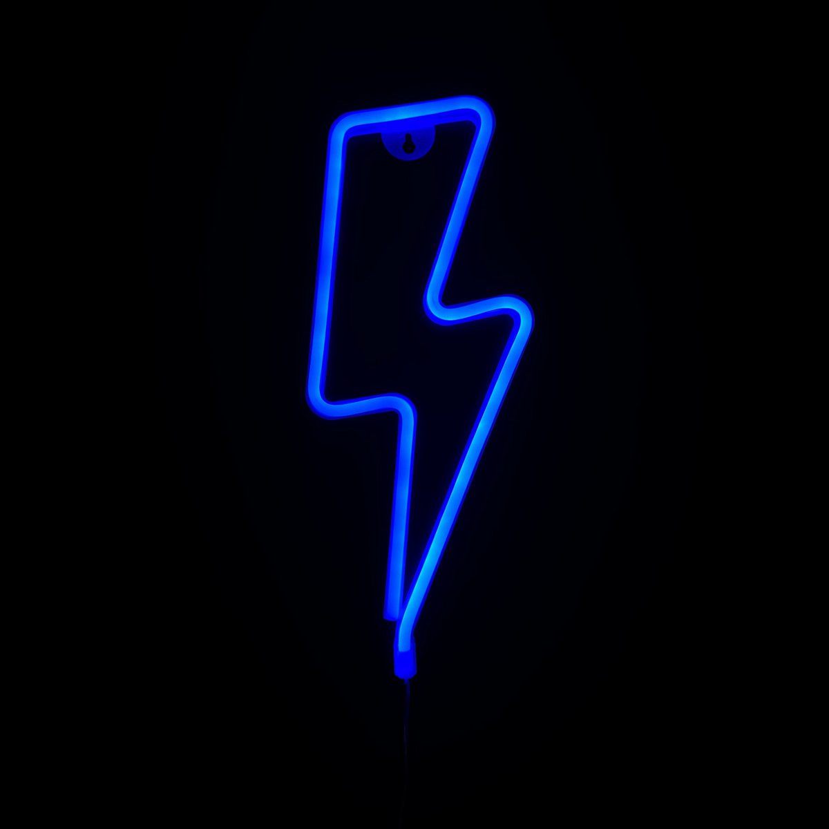 Neonlampe - Blitzblau - USB oder Batterien - 34 x 13 cm